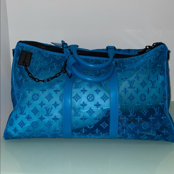 Louis Vuitton x Virgil Abloh Keepall Blue Monogram Bag **LIMITED Edition - Picture 3 of 4
